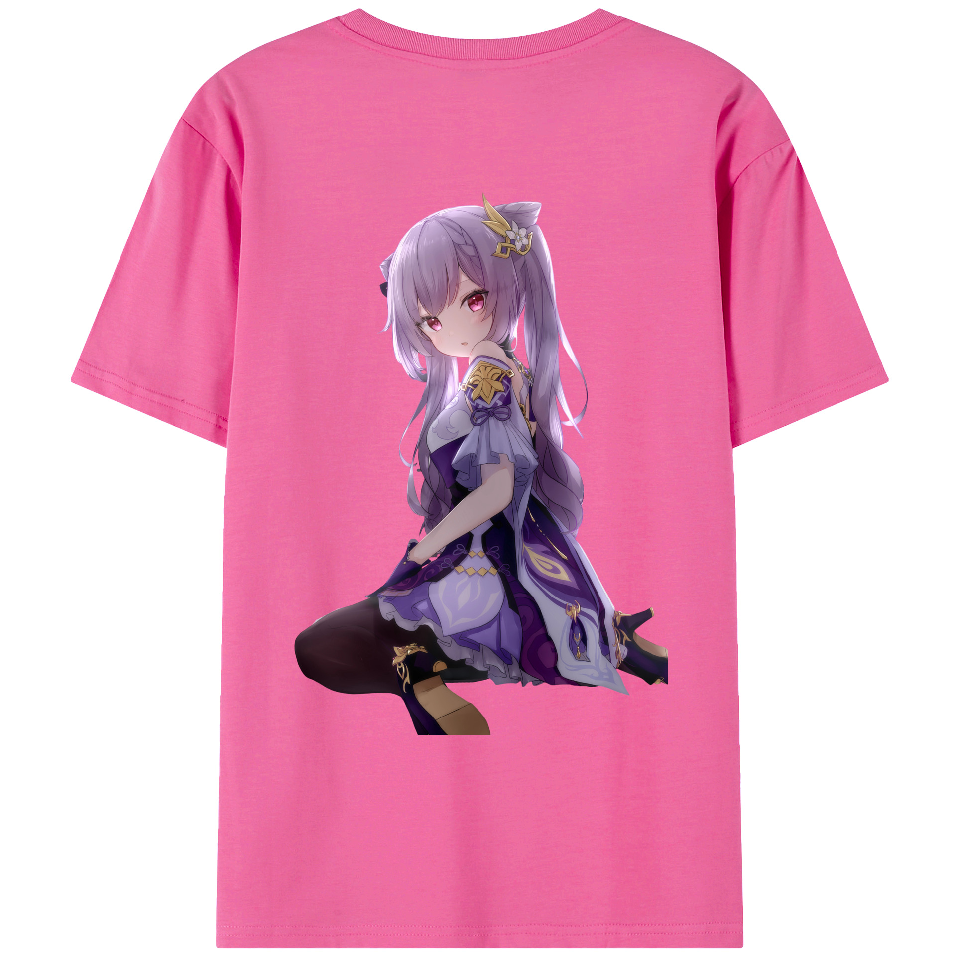 げんし神 刻晴 こくせい genshin Kokusei レディース半袖Tシャツ(バックプリント)